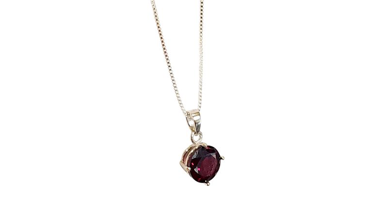Garnet Pendant in 925 0017