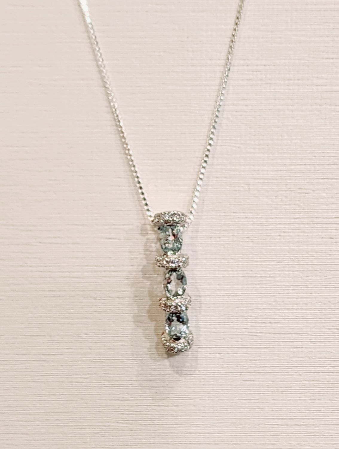 Aquamarine Pendt in 925 0001