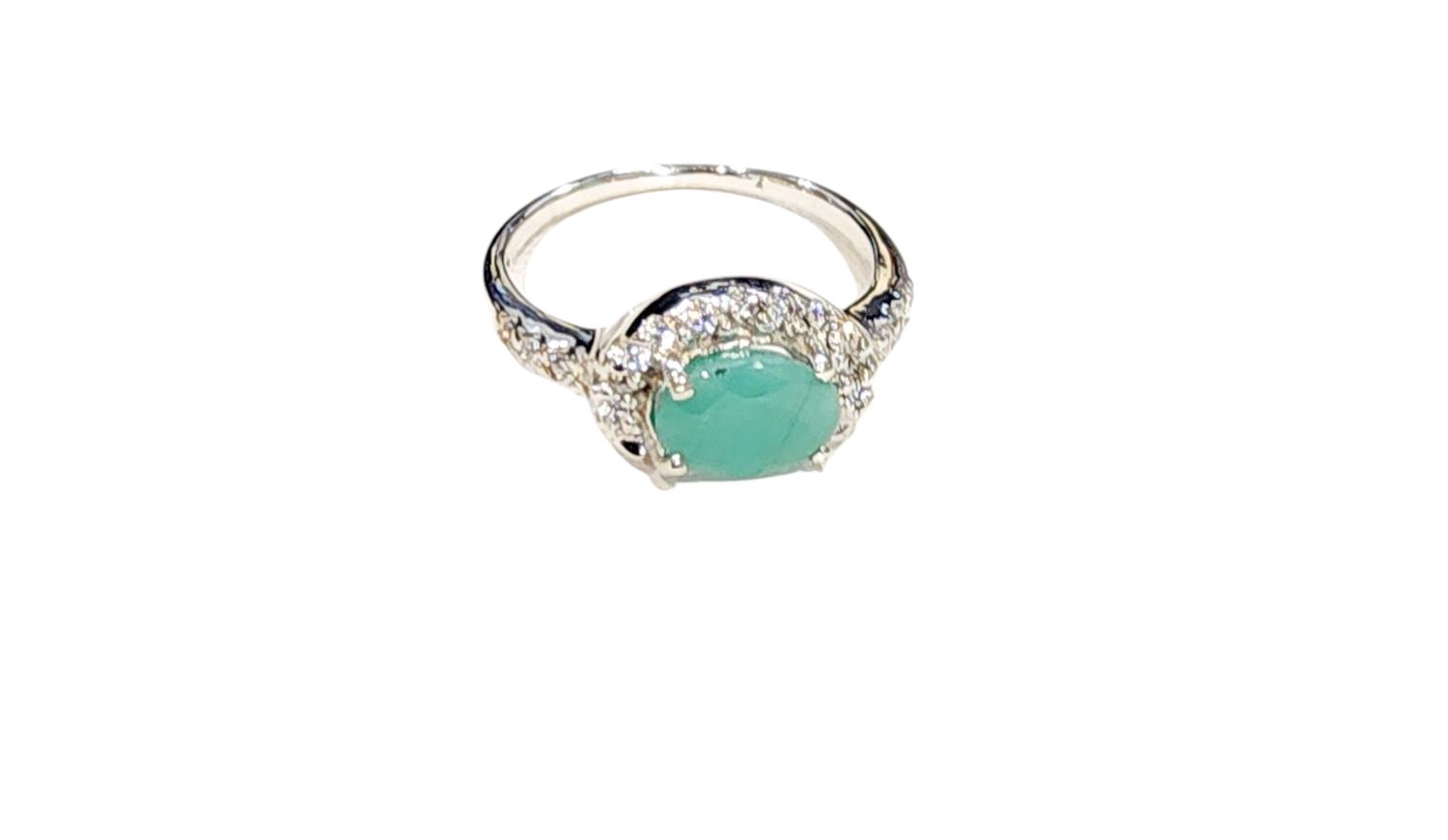 Emerald Ring in 925 0103 sz 6.5