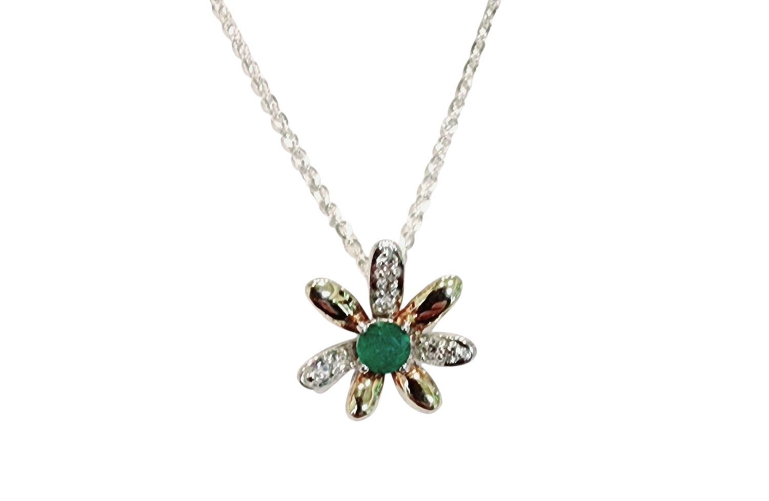 Emerald Pendant in 925 0007