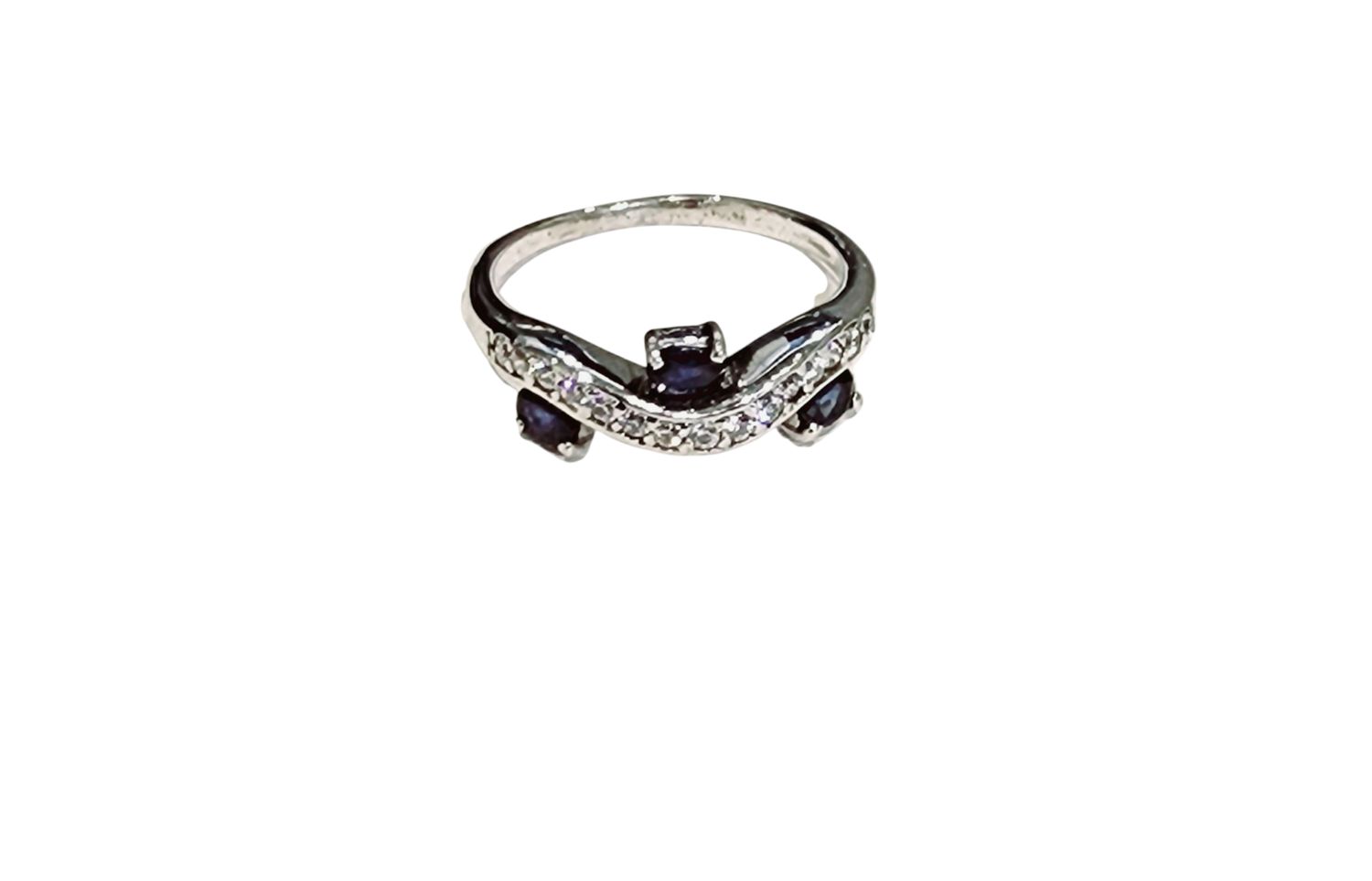 Blue Sapphire Ring in 925 0032 sz 7