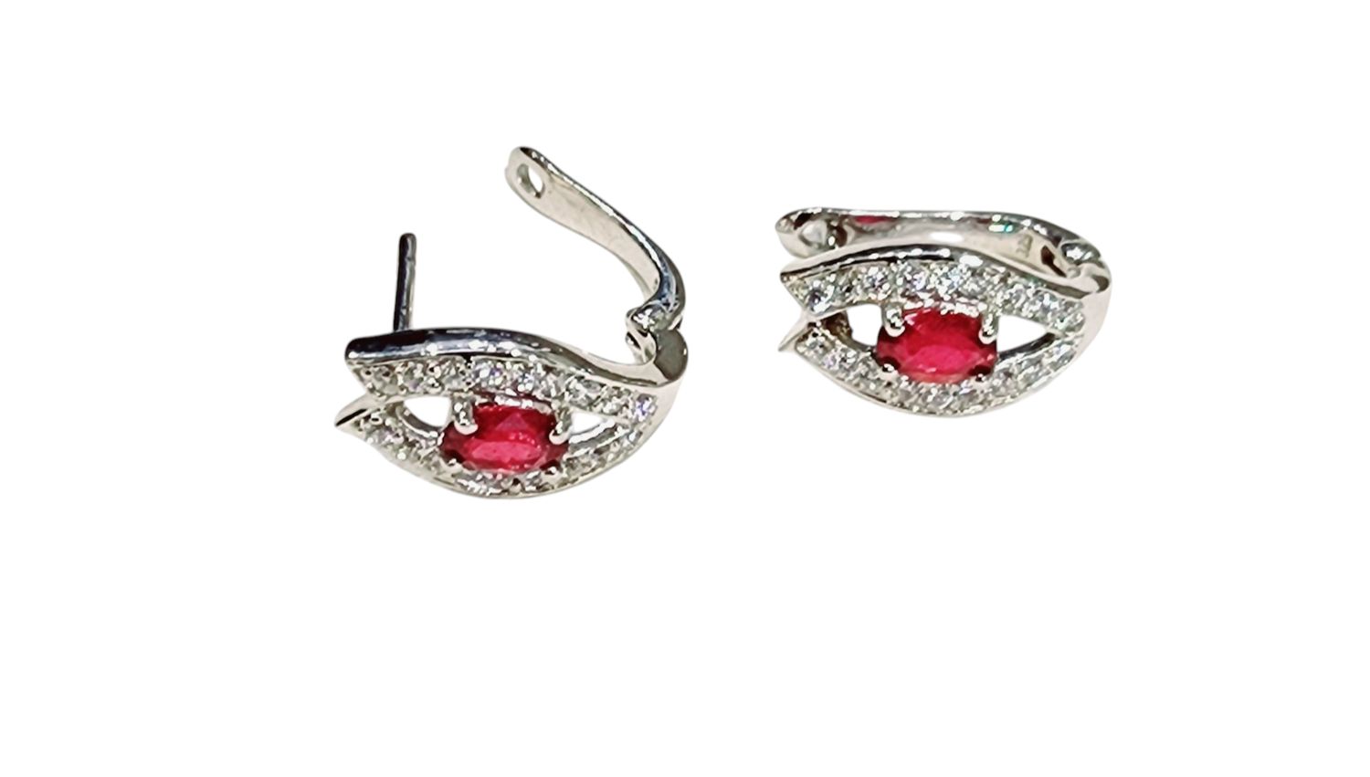 Ruby Earrings in 925 0002
