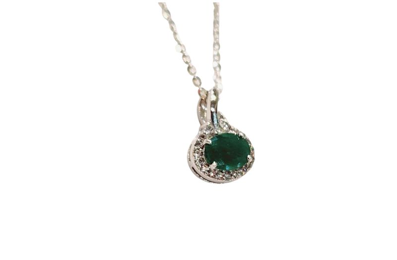 Emerald Pendant in 925 0004