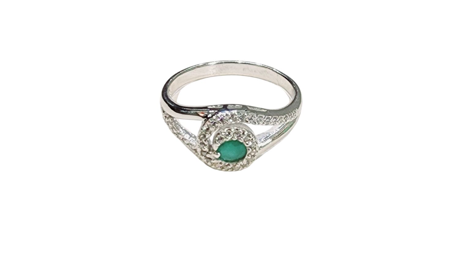 Emerald Ring in 925 0108