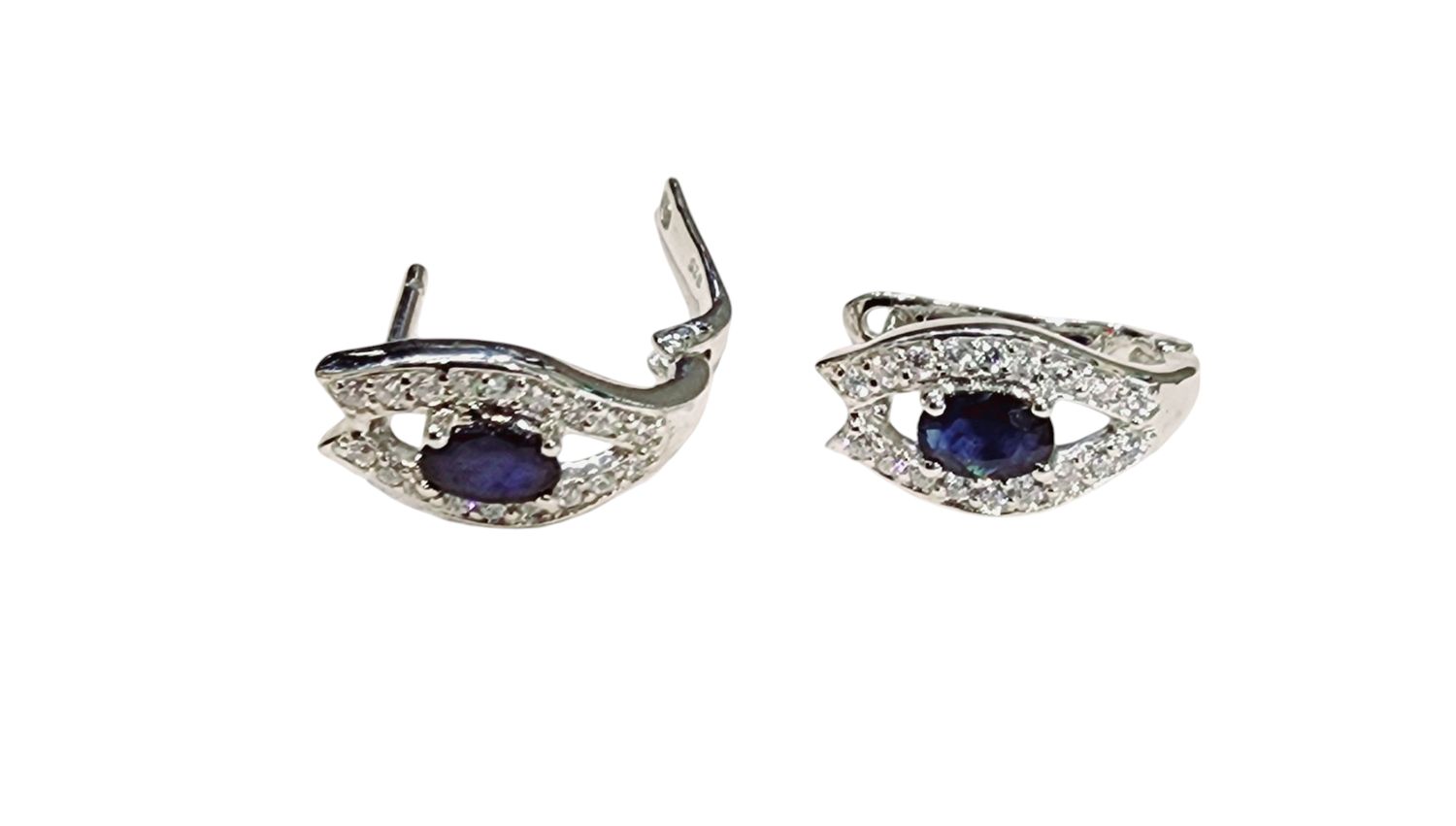 BL Sapphire Ear in 925 0001