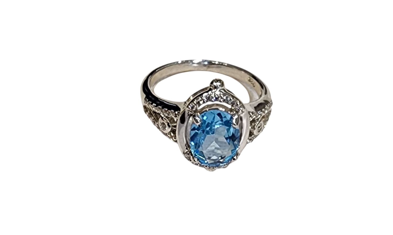SW Bl Tpz Ring in 925 0244 sz 7
