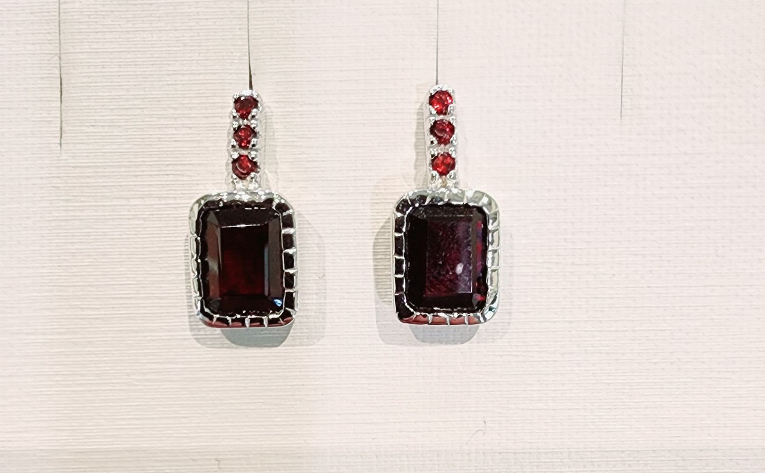 Garnet Earrings in 925 0006
