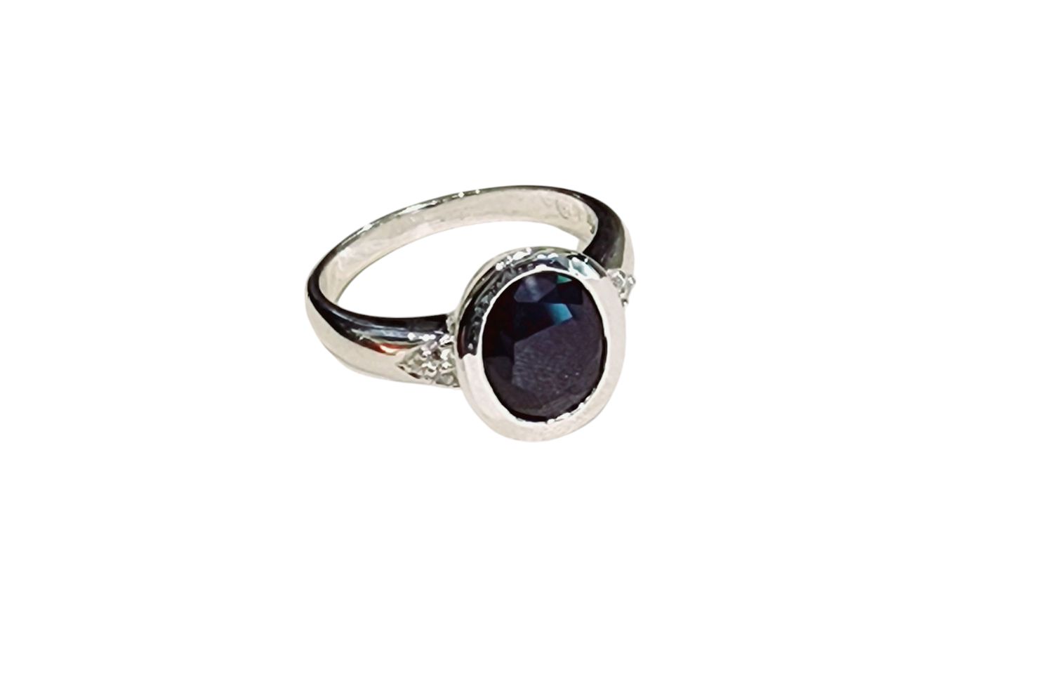 Blue Sapphire Ring in 925 0049 sz 6