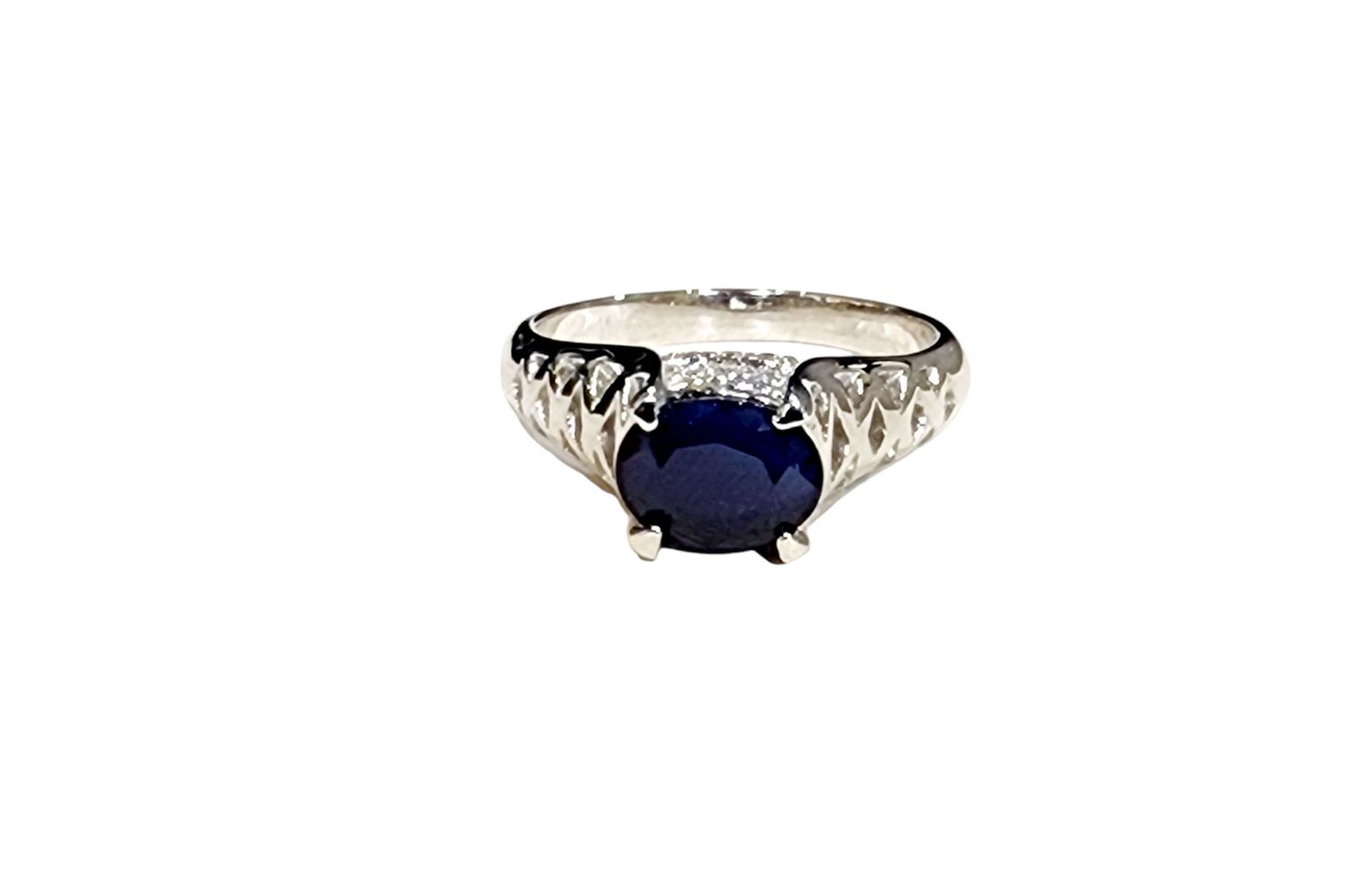 Blue Sapphire Ring in 925 0060 sz 7