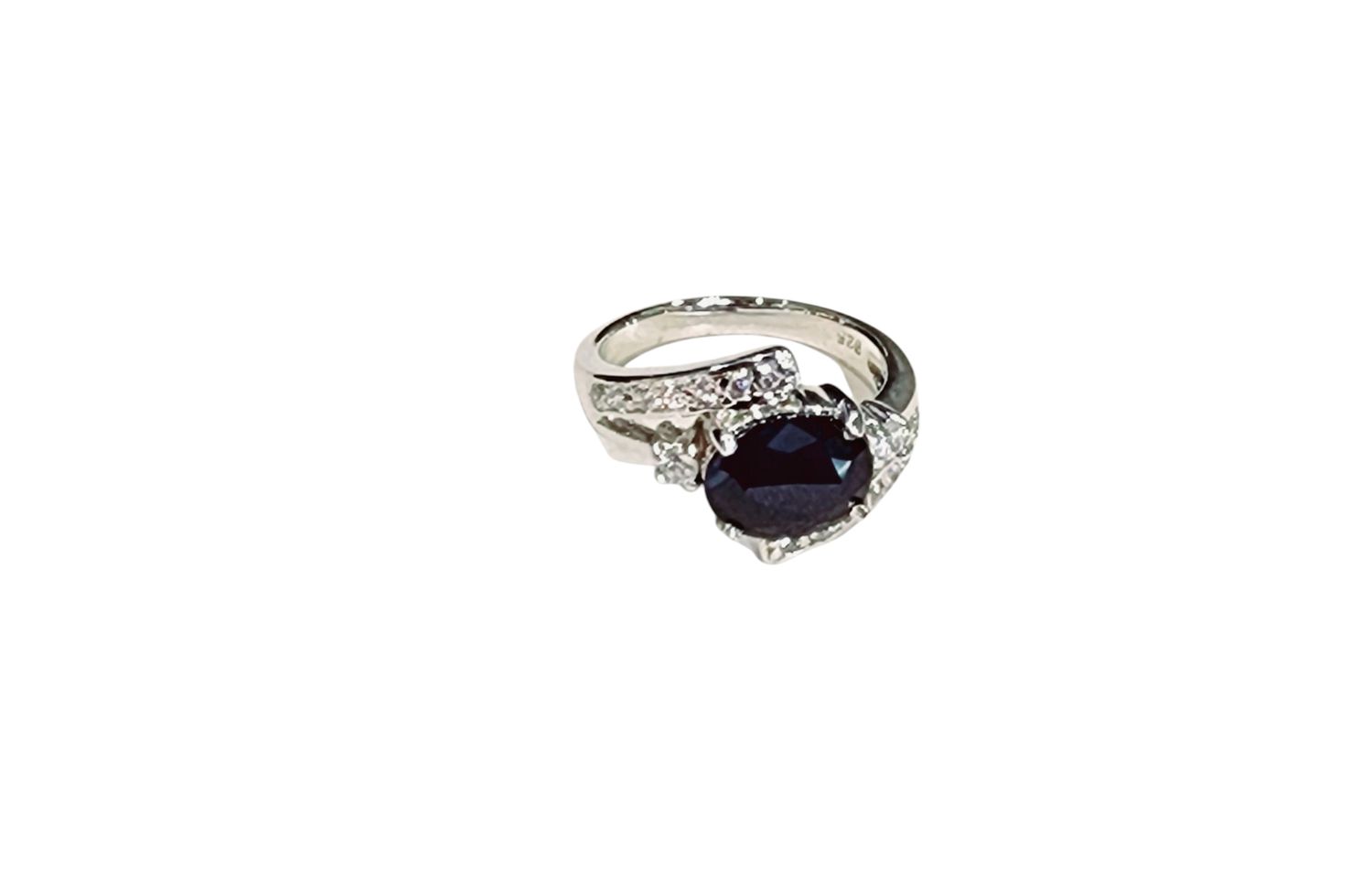 Blue Sapphire Ring in 925 0027 sz 7