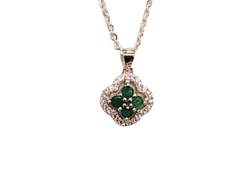 Emerald Pendant in 925 0017