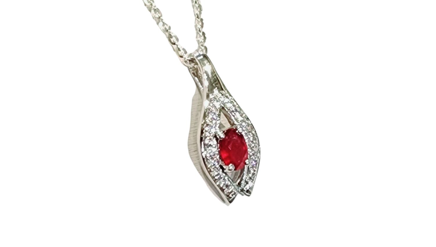 Ruby Pendant in 925 0001