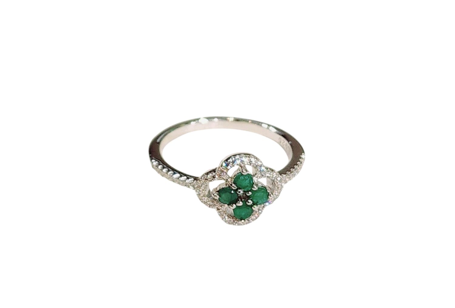 Emerald Ring in 925 0117