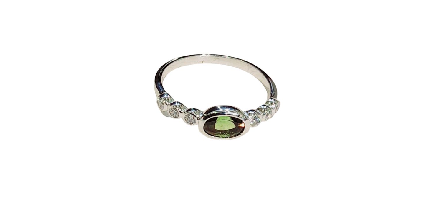 Tourmaline Ring in 925 0180 SZ 5.5