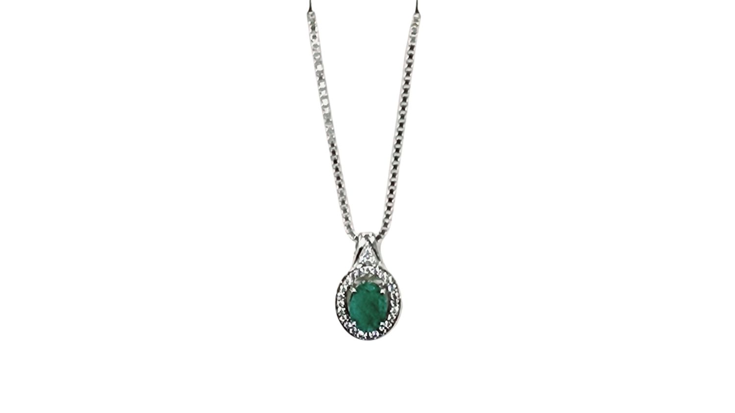 Emerald Pendant in 925 0015