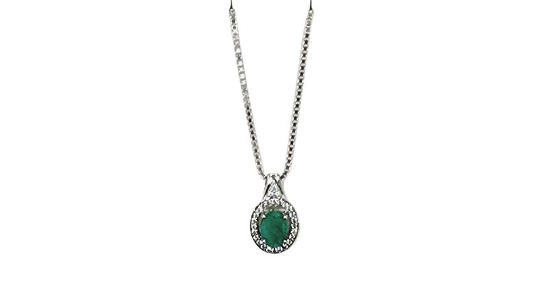 Emerald Pendant in 925 0015