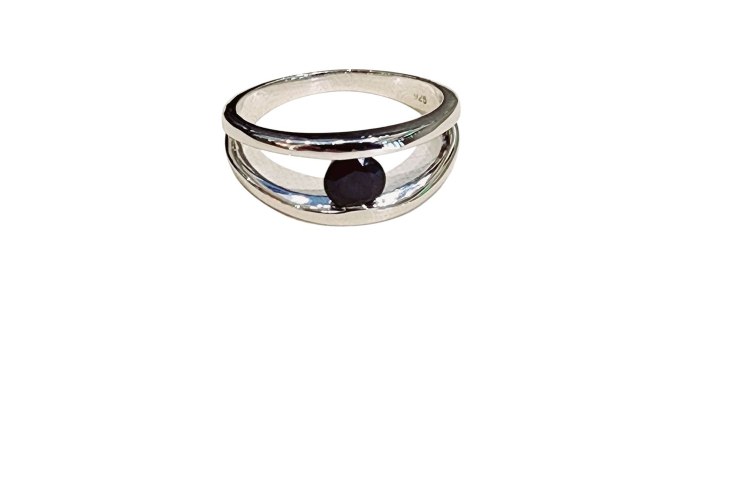 Blue Sapphire Ring in 925 0054 sz 8