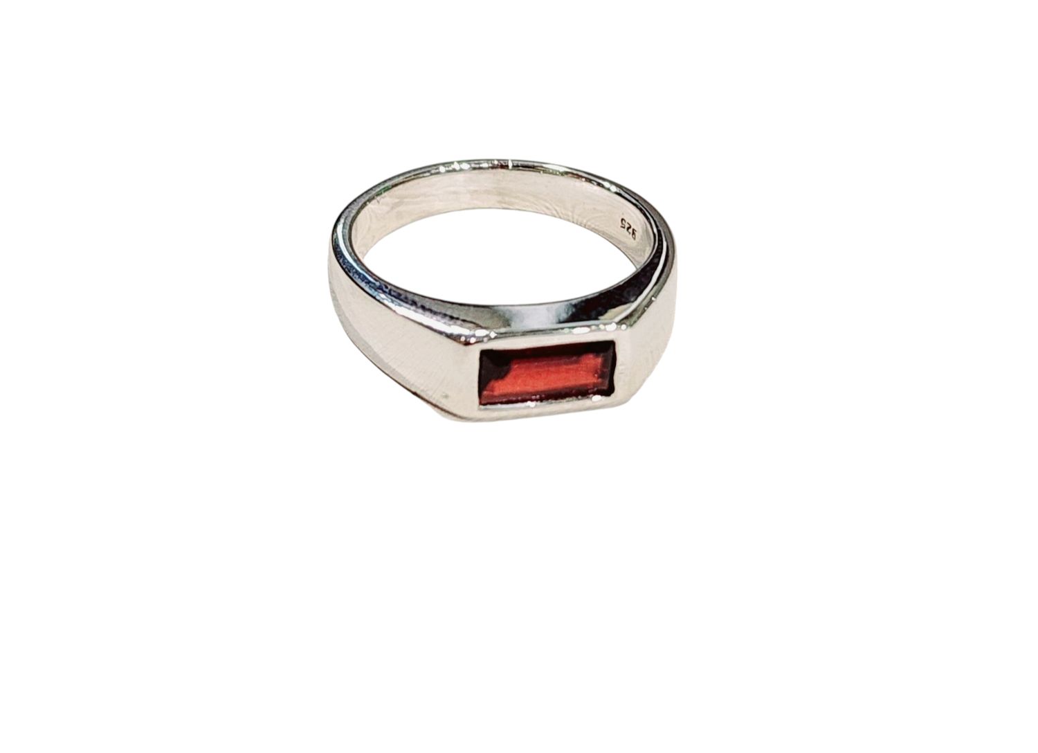 Garnet Ring in 925 0153