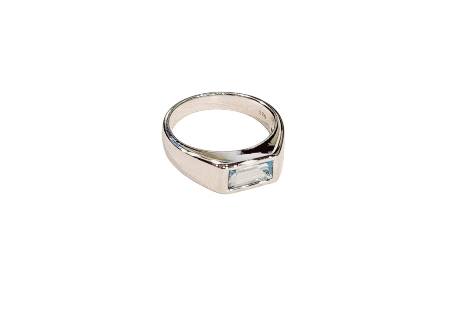 Blue Topaz Ring in 925 0084