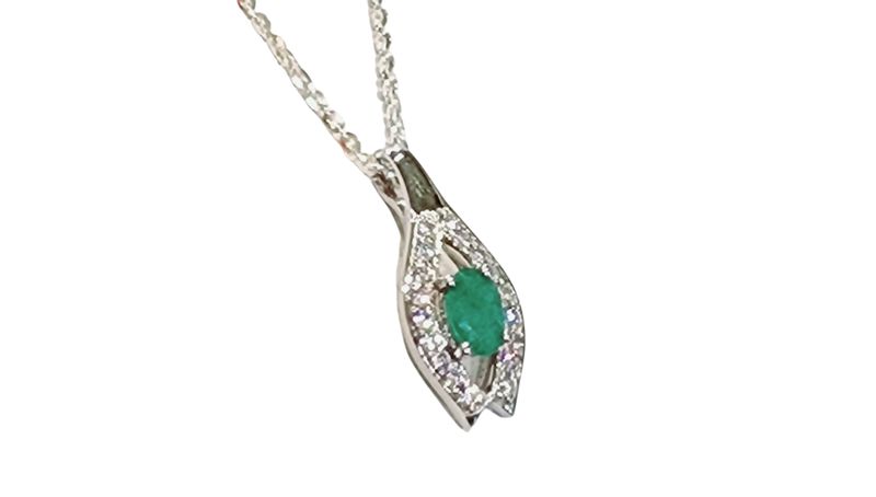 Emerald Pendant in 925 0003