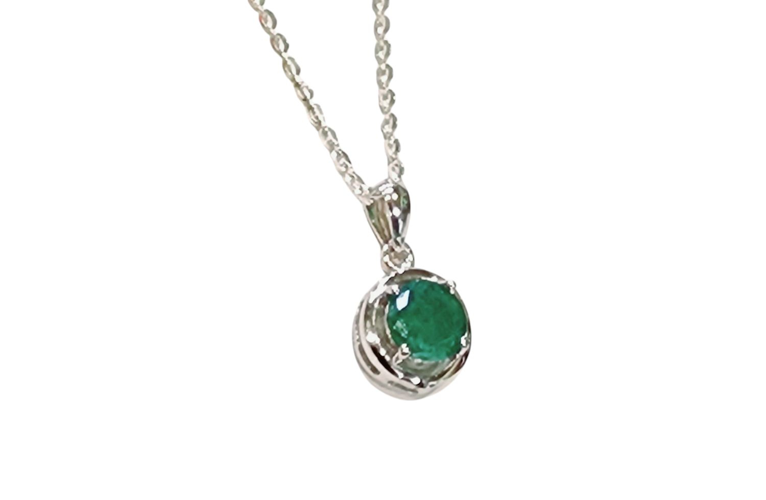 Emerald Pendant in 925 0008