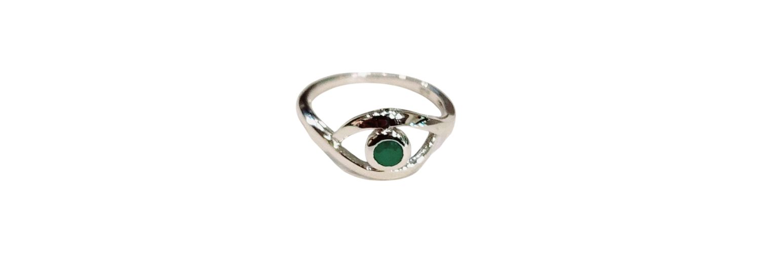 Emerald Ring in 925 0101