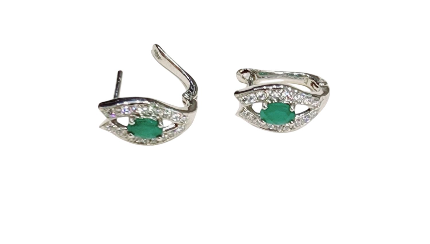 Emerald Earrings in 925 0001