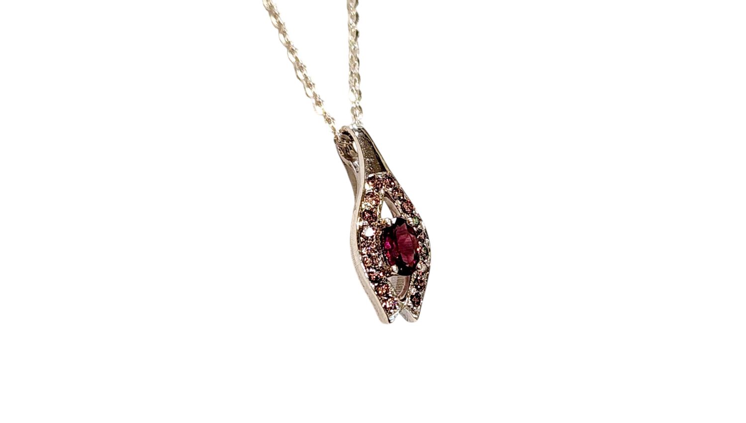 Rhodolite Pendt in 925 0001