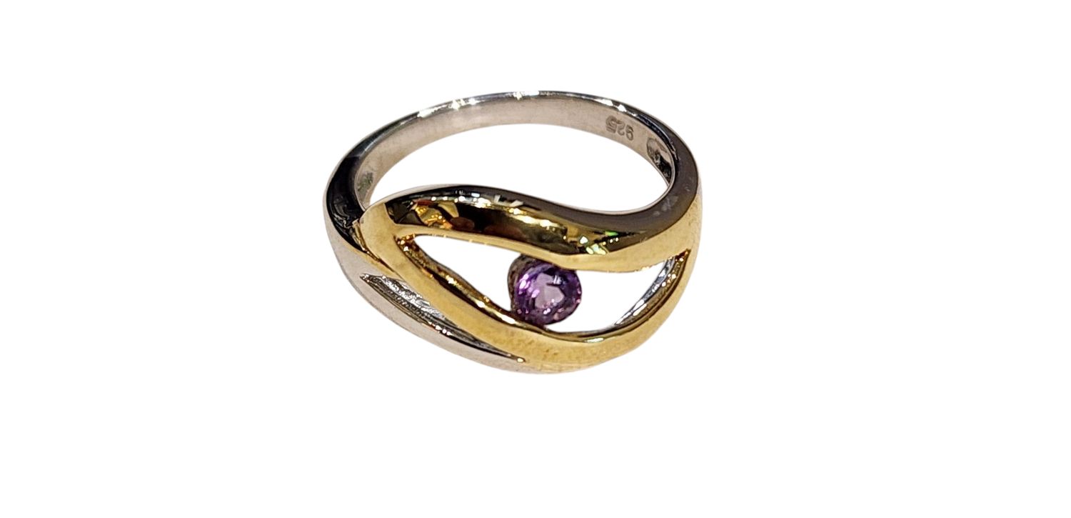 Amethyst Ring in 925 0015 sz 6.5