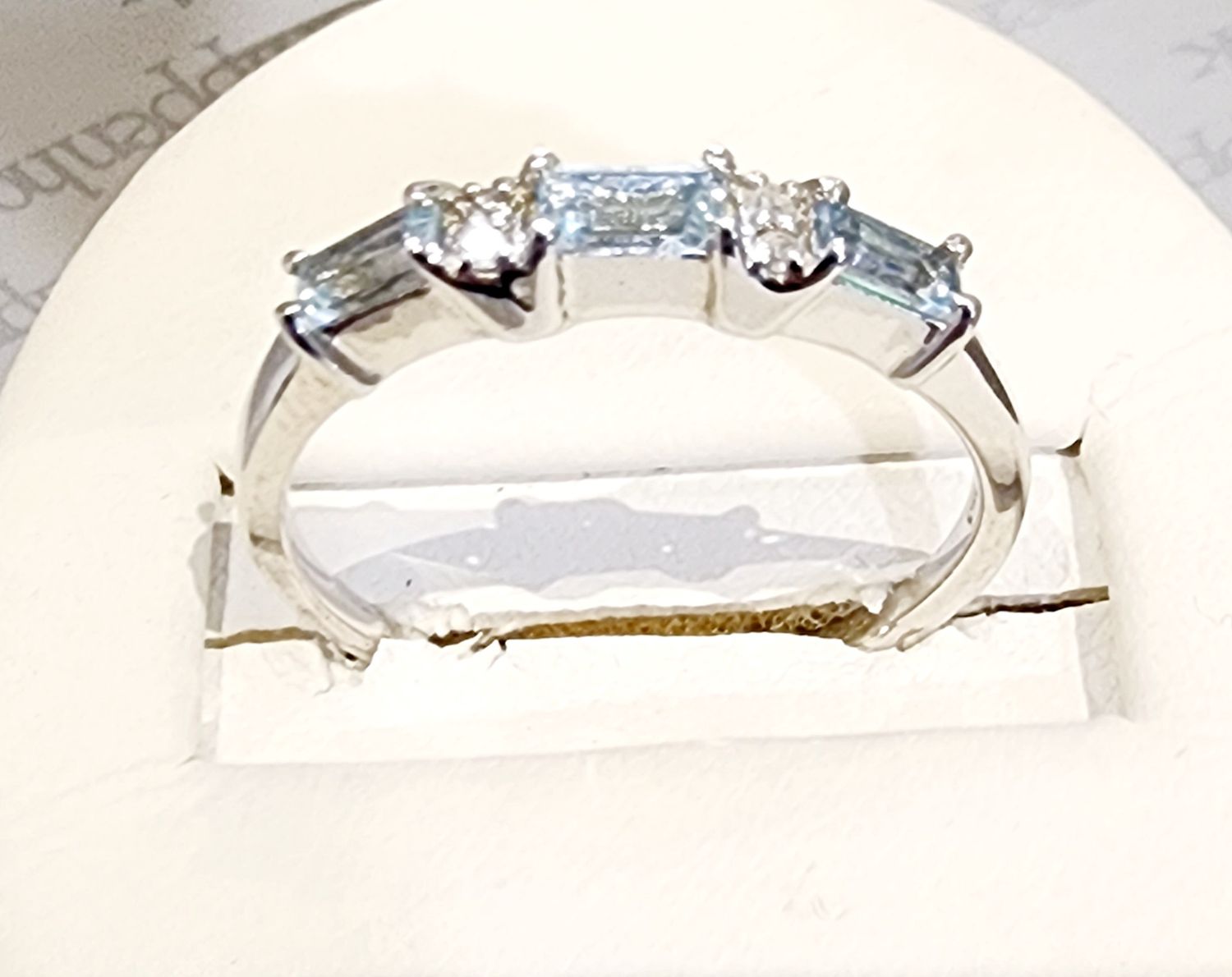 Aquamarine Ring in 925 0087