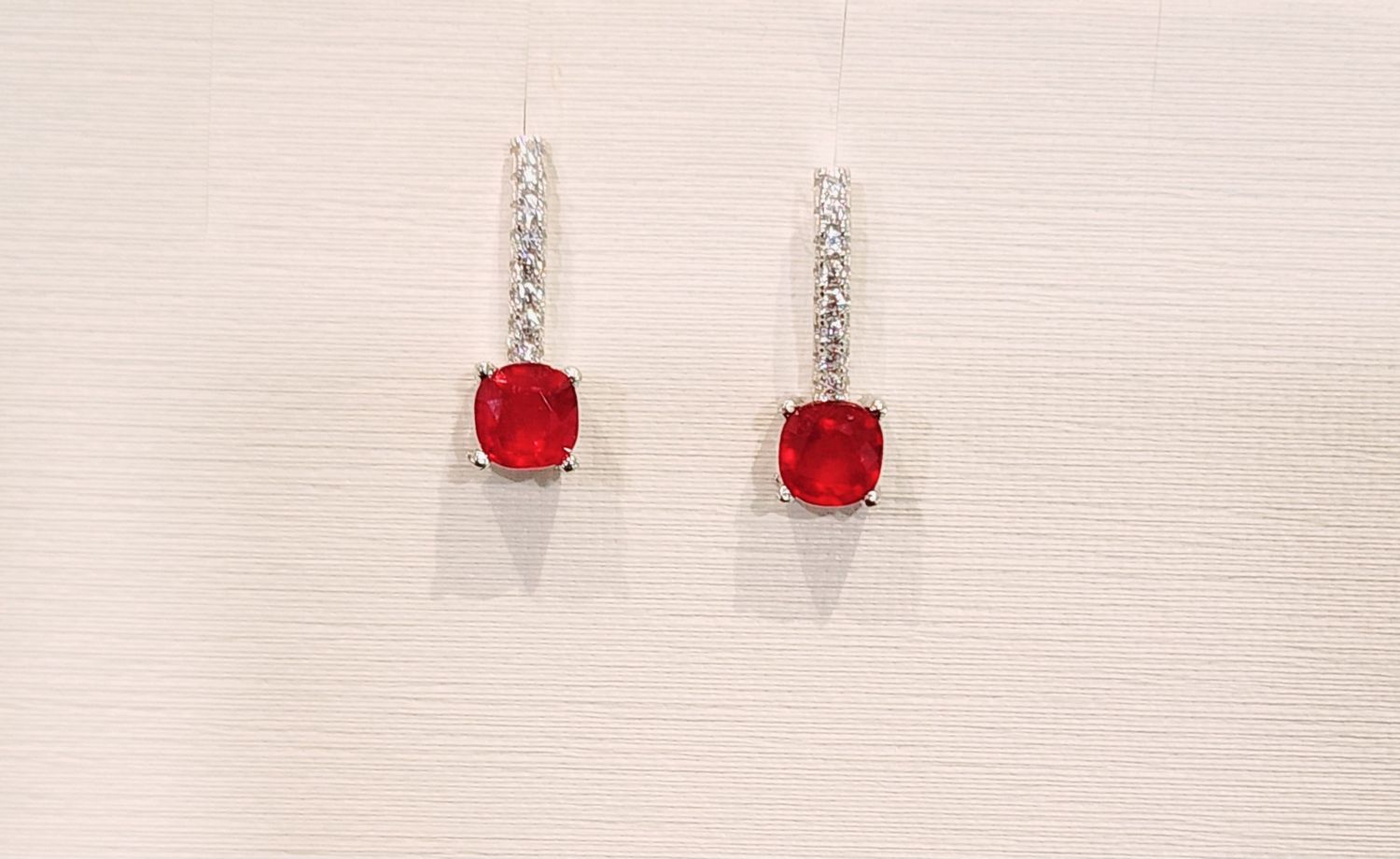 Ruby Earrings in 925 0009