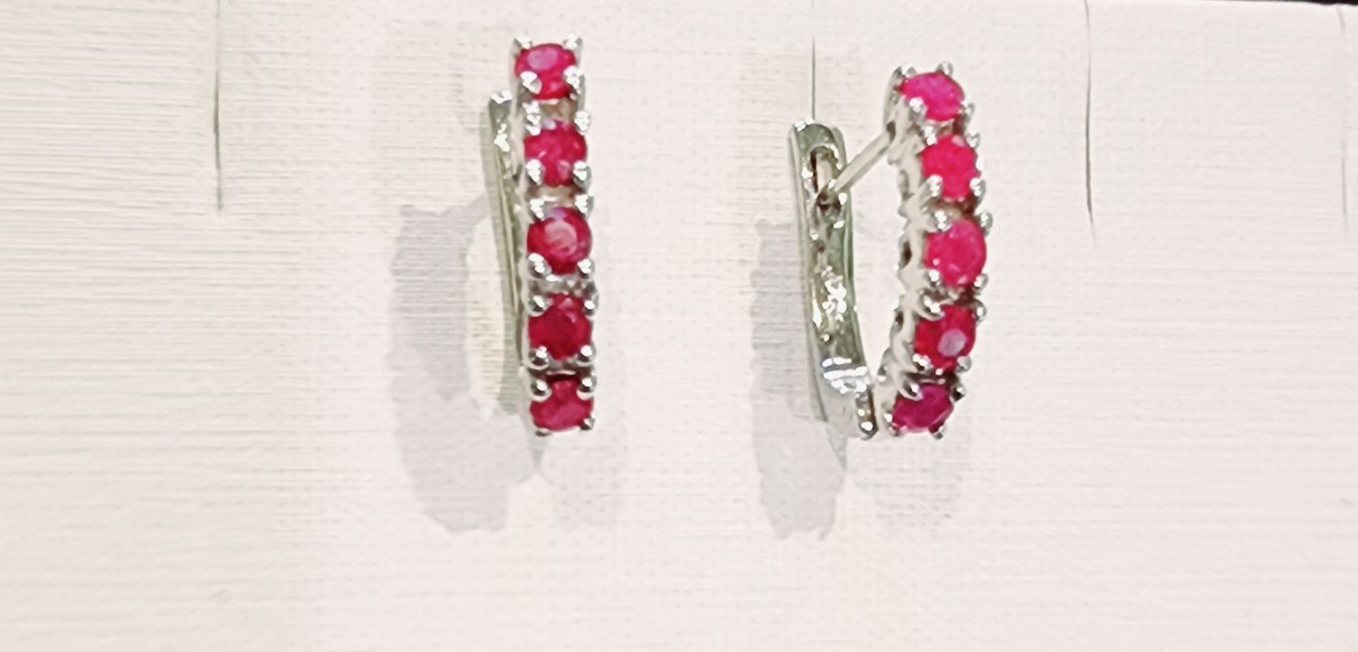 Ruby Earrings in 925 0003