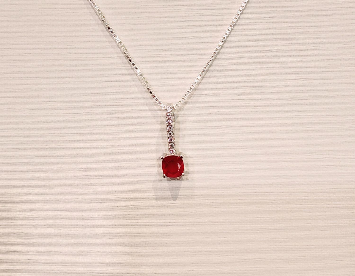 Ruby Pendant in 925 0011