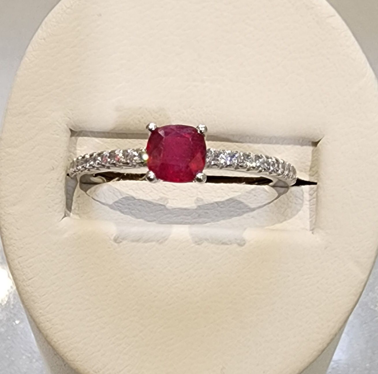 Ruby Ring in 925 0215 sz 7