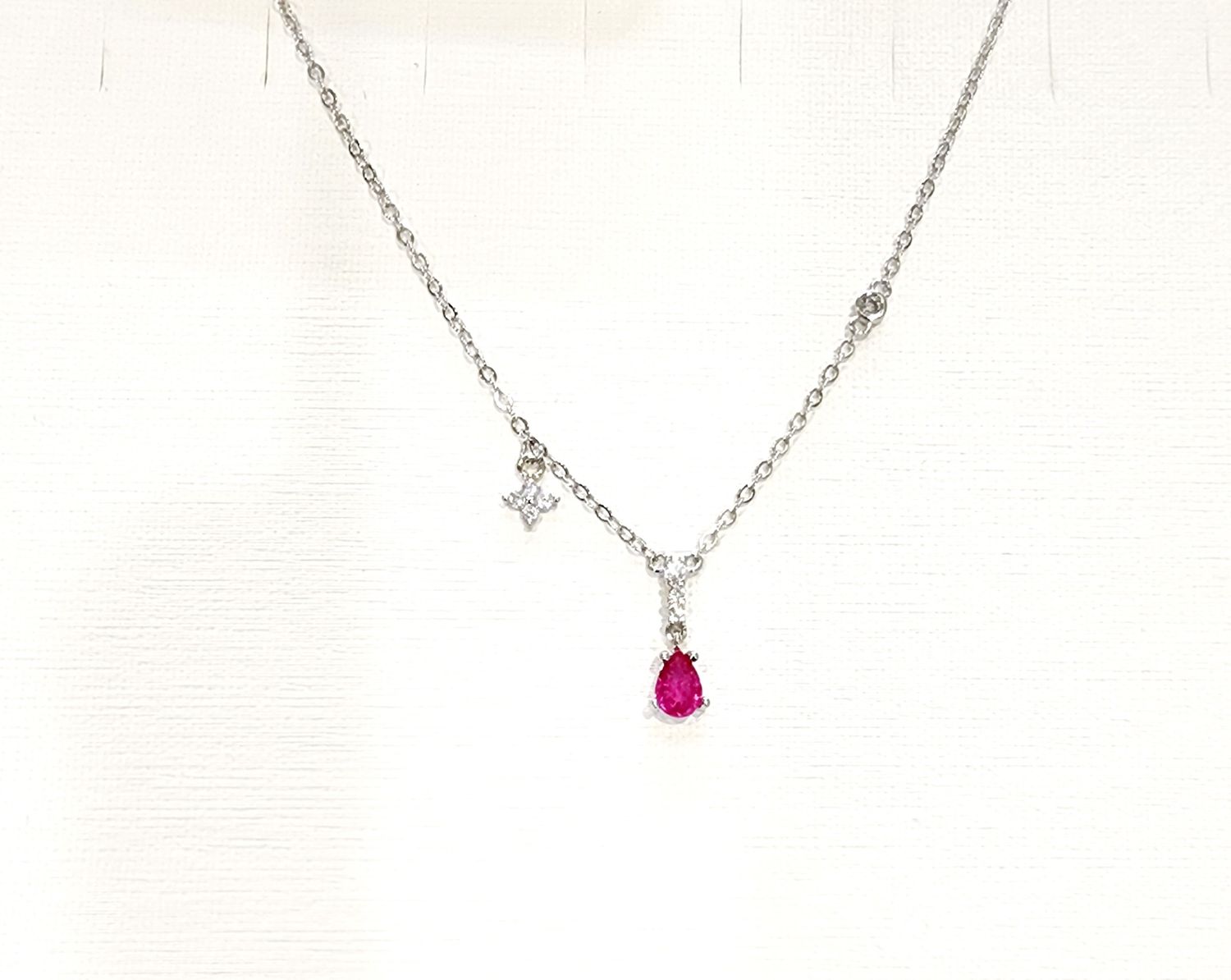 Mozam Ruby Nklace in 925 0002