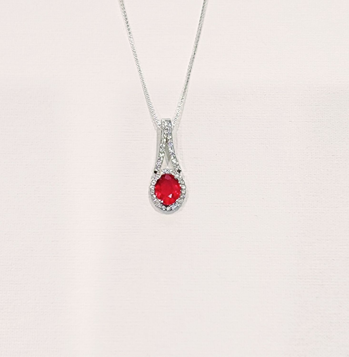Ruby Pendant in 925 0015