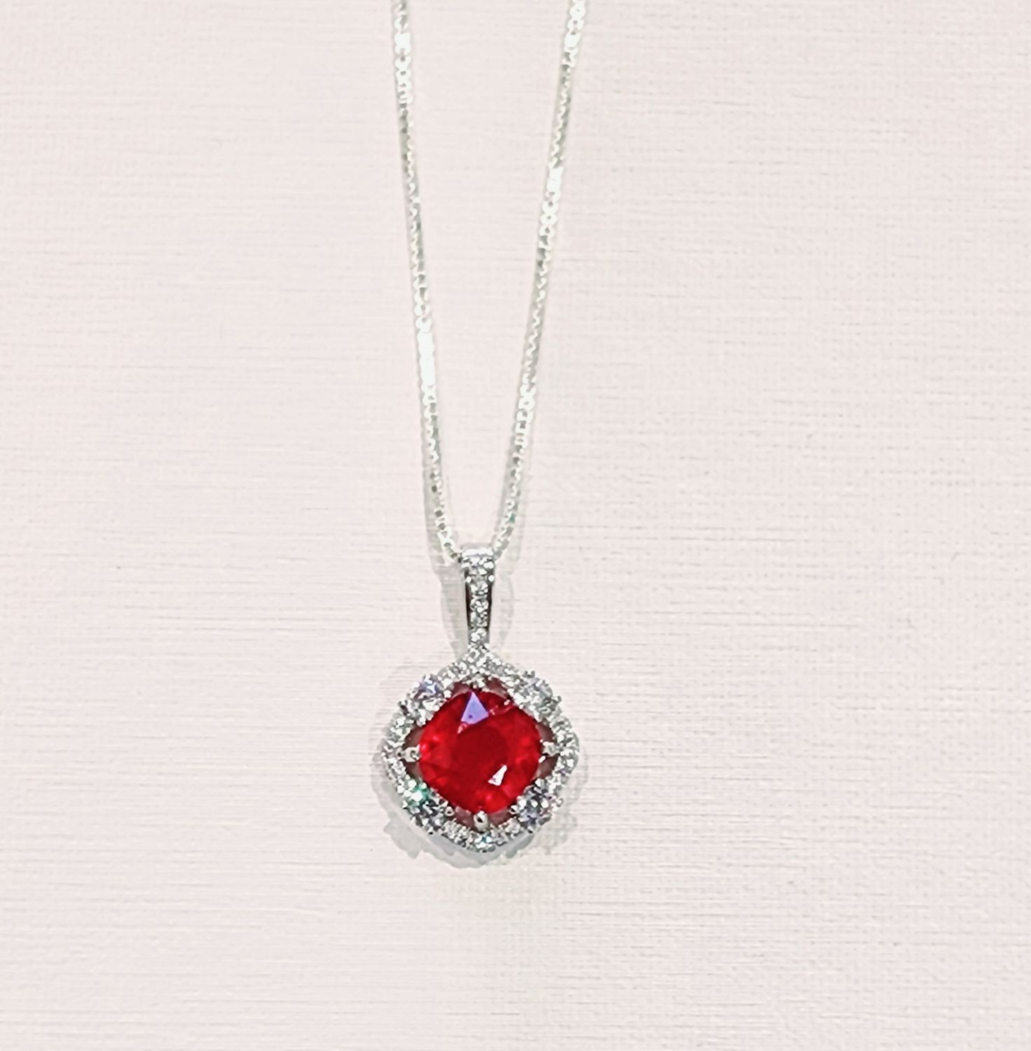 Ruby Pendant in 925 0019