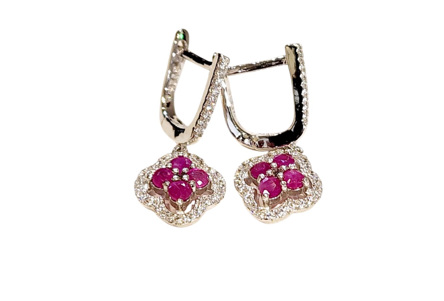 Ruby Earrings in 925 0005