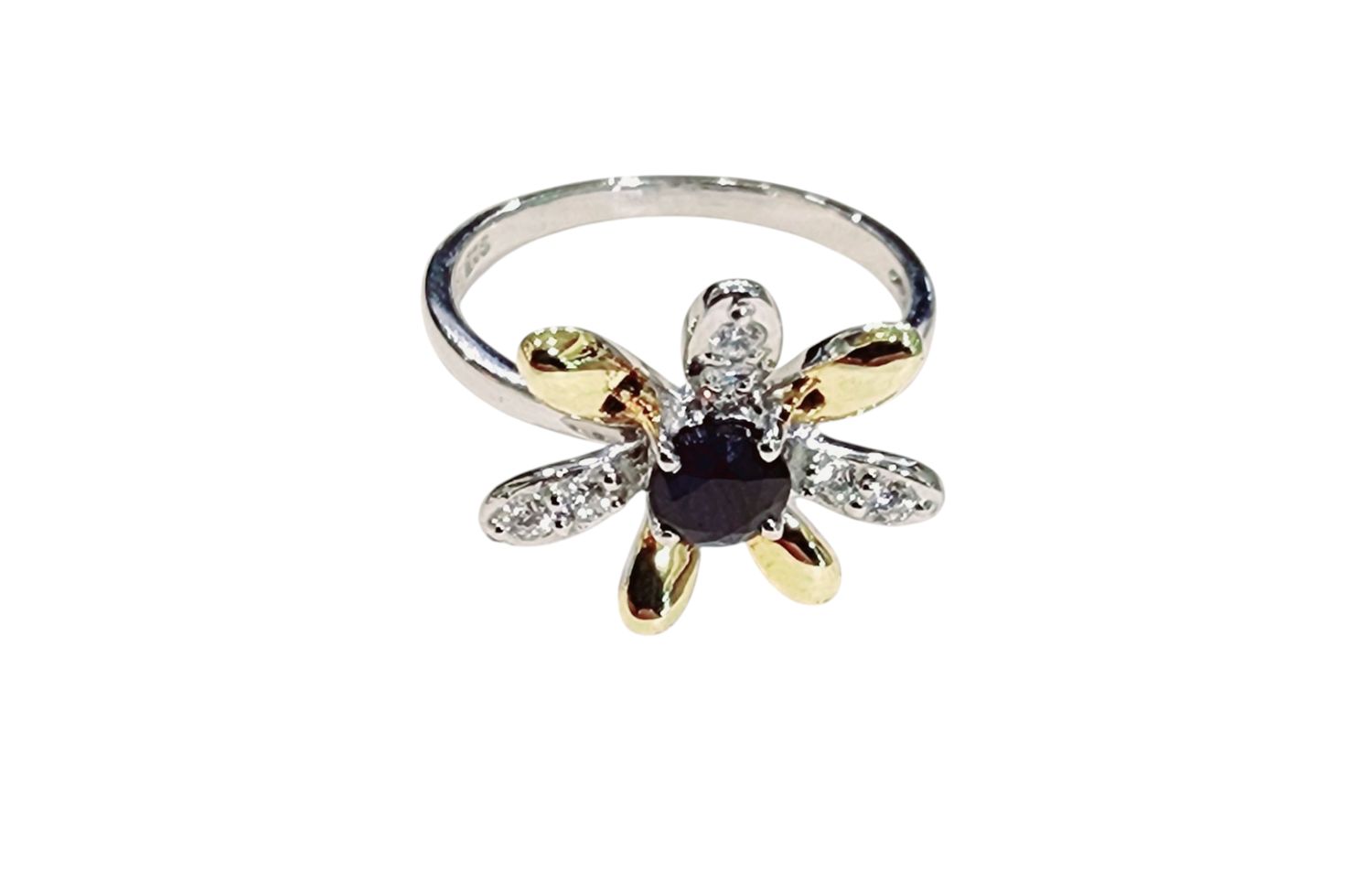 Blue Sapphire Ring in 925 0046