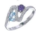 Swiss Blue Tpz Ring in  925-R 2108-10