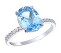 Blue Topaz Ring in 925-R 2270