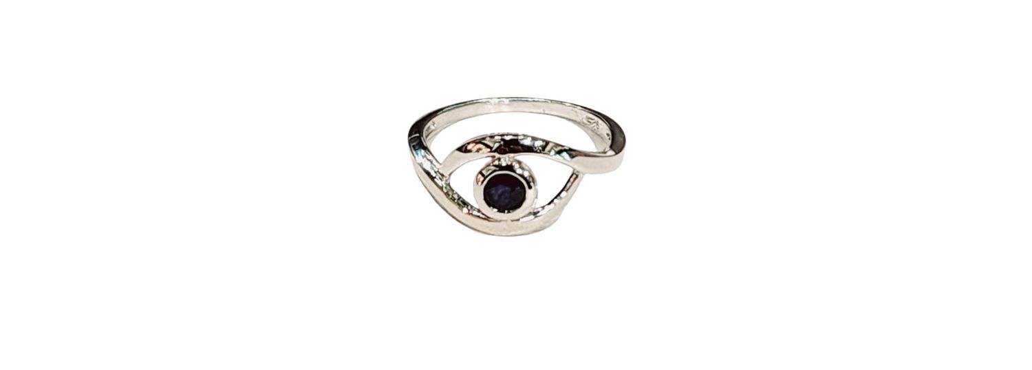 Blue Sapphire Ring in 925 0035 - sz 6.5