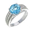 Swiss Blue Tpz Ring in 925-R 3077-16 / 8