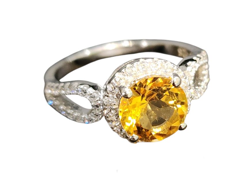 Citrine Ring in 925-R 2584-59