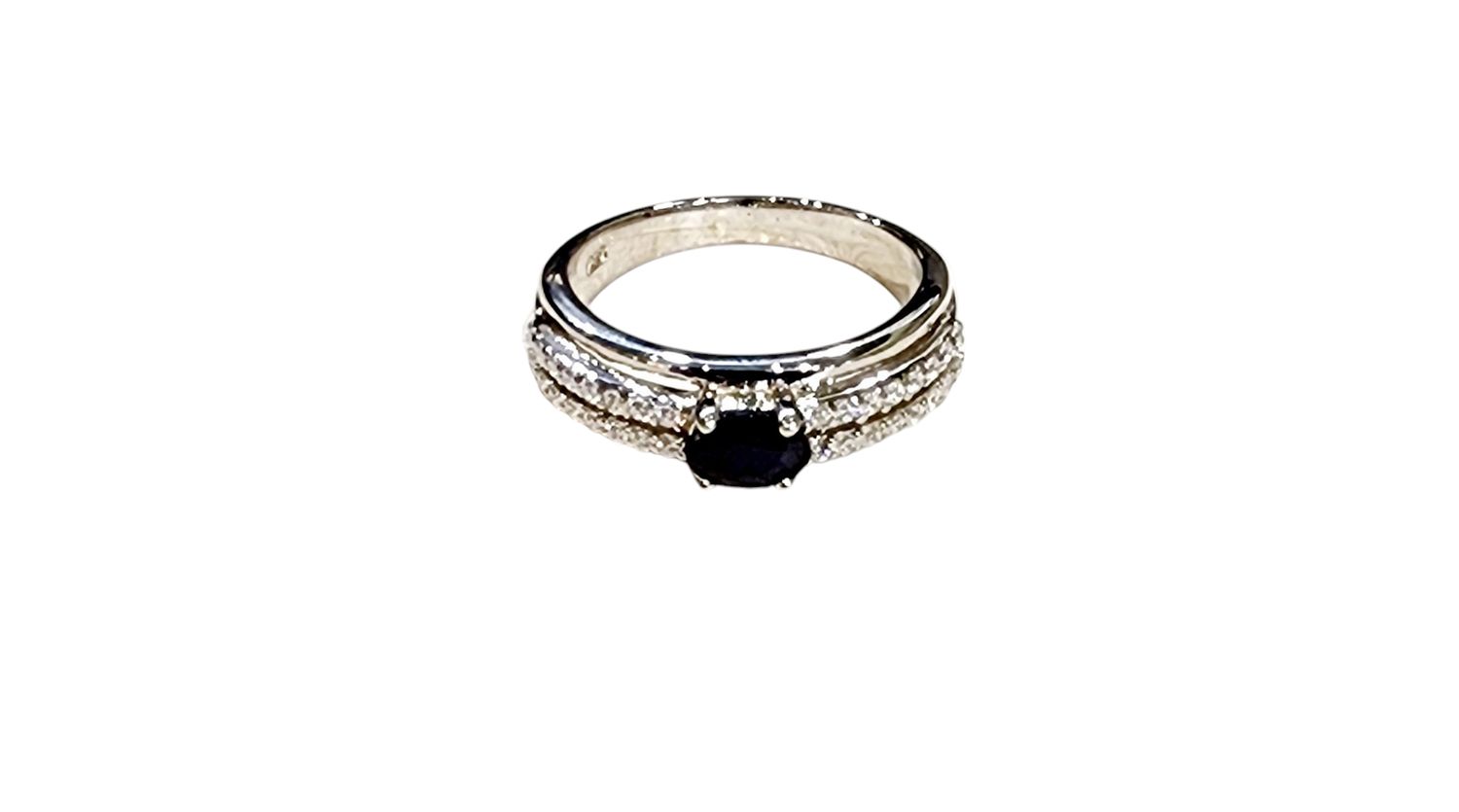 Blue Sapphire Ring in 925 0038 sz 7.5