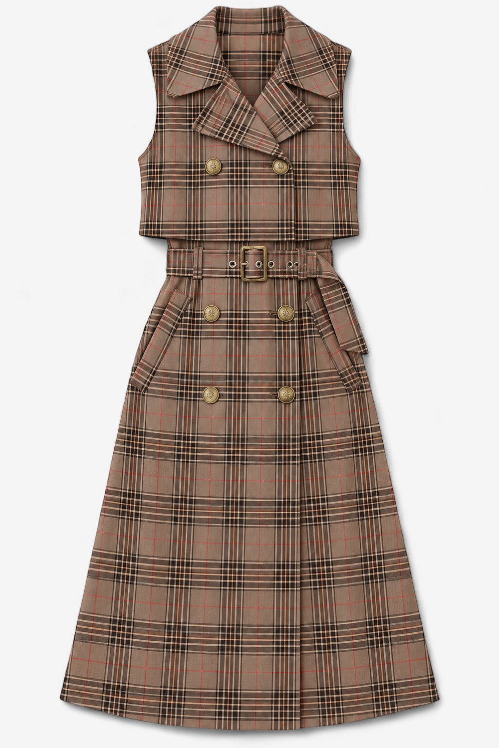 The Plaid About You Midi Dress