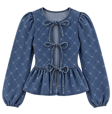 Bow & Blue Denim Top Bow & Blue Denim Top