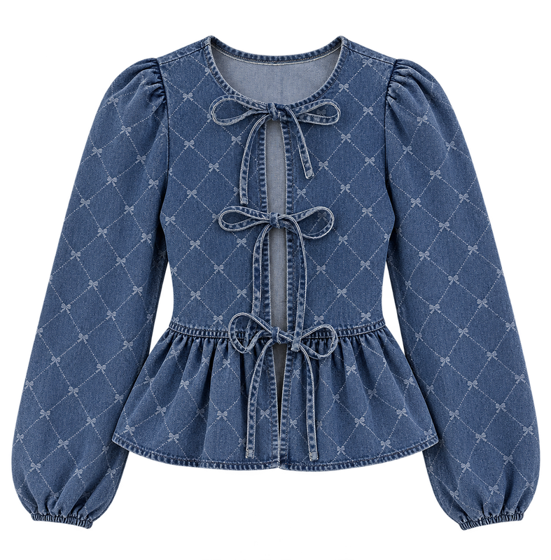 Bow & Blue Denim Top