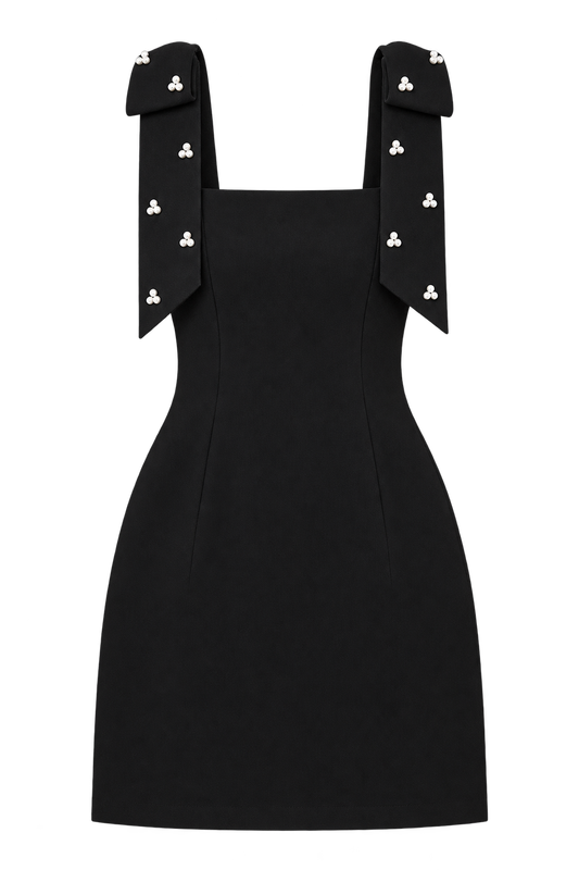 Pearls & Bows Mini Dress
