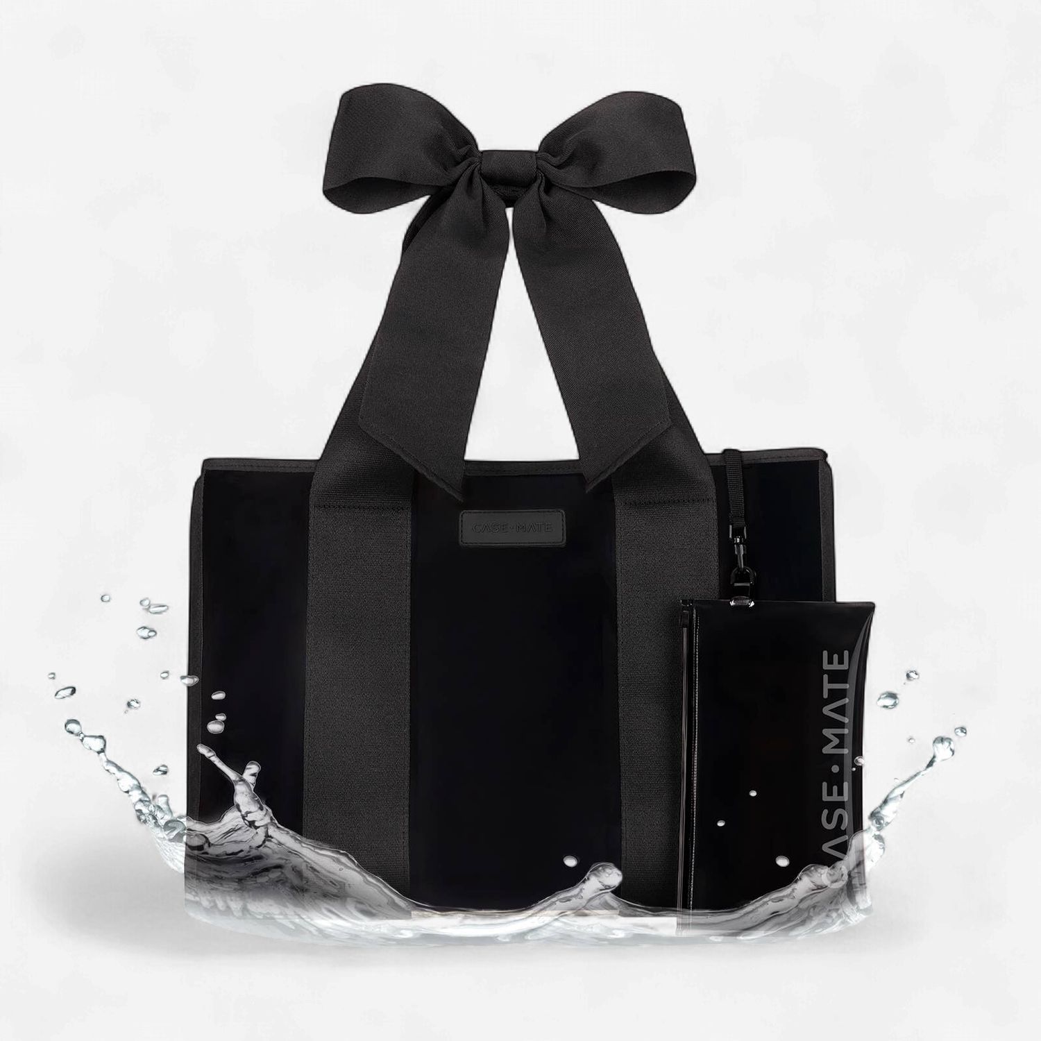 Case-Mate Midnight Black Bow Jelly Tote Bag